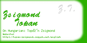 zsigmond topan business card